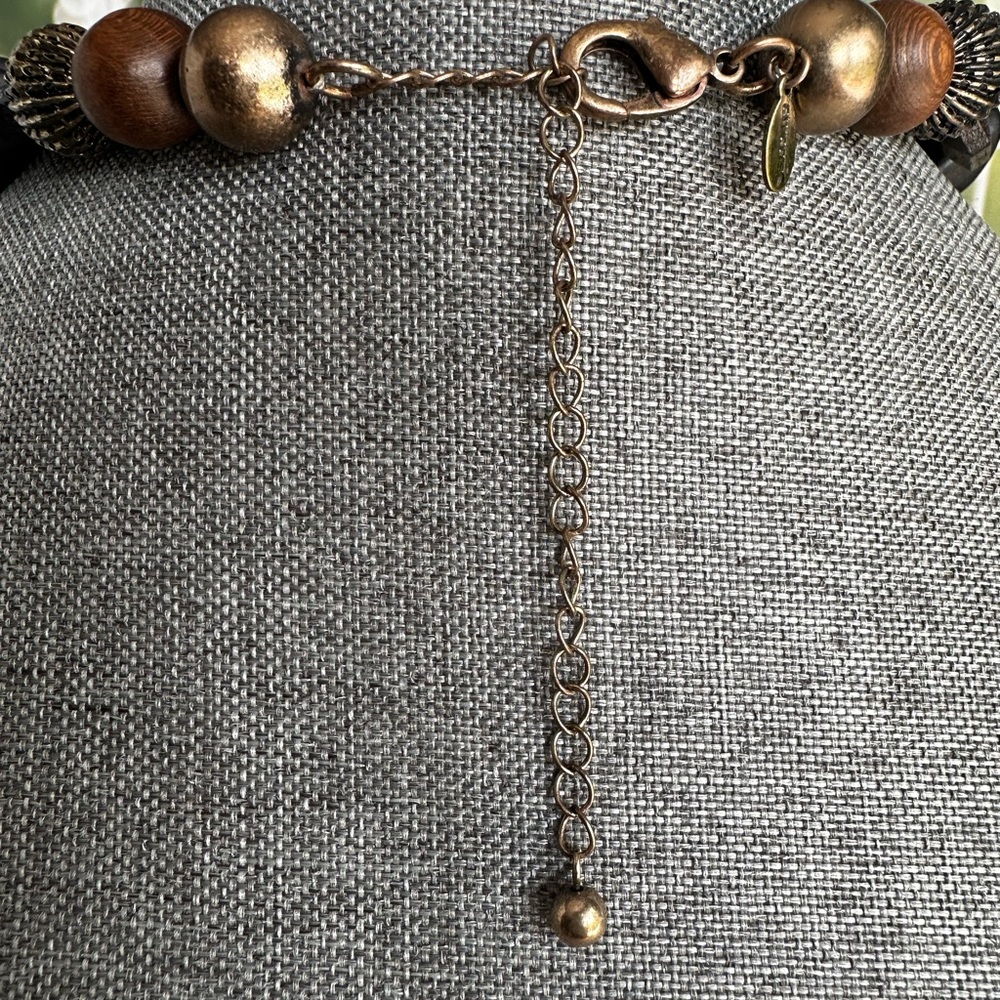 Chicos Vintage Adjustable Necklace with Metal Teardrop Pendants - Picture 9 of 12